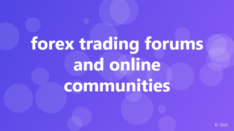 forex trading forums and online communities