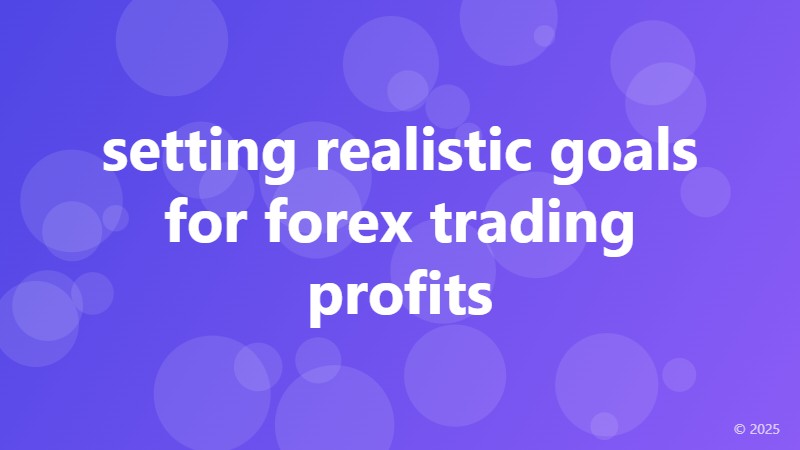 setting realistic goals for forex trading profits